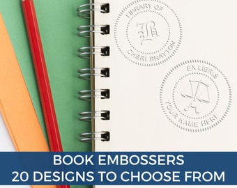 Personalized Library Embosser With Initials And Text