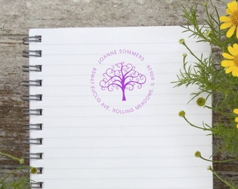 Customized Tree of Life Return Address Stamp | Rubber Stamp