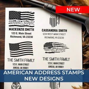 1776 USA Address Stamp | We the People Return Stamp | Custom Patriotic Rubber Stamp| USA Theme Gift