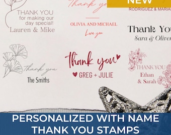 Wedding Thank You Stamp, Party Thank You Stamps, Personalized Thank You Stamp, Thank You Rubber Stamp, Custom Wedding Thank You Card Stamp