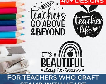 Teacher Appreciation Scrapbooking Premium Quality Stamps – Apple, Book & Motivational Designs for Classroom, Grading and Craft Projects