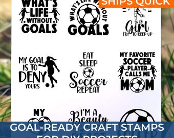 Soccer Ball Craft Fast Shipping Stamp for Scrapbooking – Team Spirit, Game Day, Coach Gift, Card Making, Sports Album, Custom Soccer Stamp