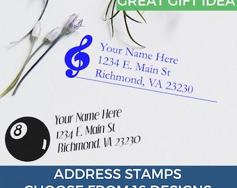Address Stamp - Fun Designs - Custom Return Address Stamp