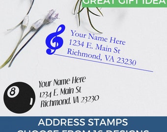 Address Stamp - Fun Designs - Custom Return Address Stamp