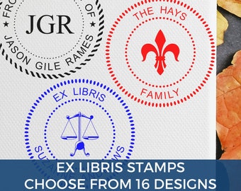 Ex Libris Stamp - Custom Book Stamp & Personalized Stamp