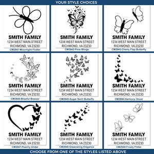 Variant design of personalized stamp showing classic design ideal for home offices