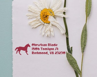 Personalized Horse Return Address Self-Inking Stamp