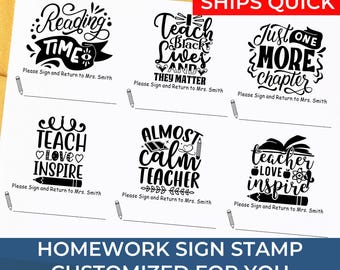 Custom Teacher Name Premium Quality Stamp – From the Classroom of Self Inking Stamp for Classroom Supplies & Teacher Classroom Gifts