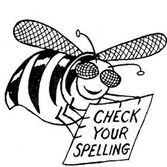 Uberprufen Sie Ihre Rechtschreibung Biene Lehrer Stempel Etsy