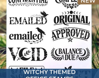 Witchy Stamps for Journals | Unique Deposit Only Stamp | Custom Confidential Stamp for Office & Scrapbooking