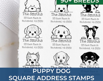 Custom Address Self-Inking Stamp | Puppy Dog Address Stamp