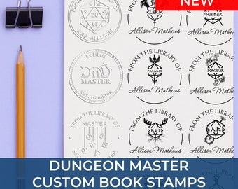 Dungeons & Dragons Custom Library Stamp - Personalized Gift