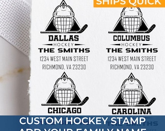 End of Season Premium Quality Hockey Gift Stamp – Custom Return Address Stamp for Coaches, Players & Team Appreciation Notes