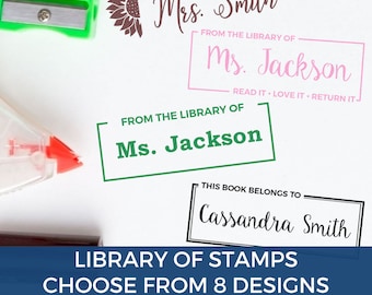 BEST SELLER: Book Stamp Personalized - Custom Stamp