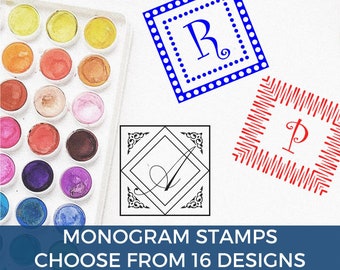 Custom Initial Stamp & Personal Monogram - Wedding Stamp