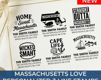 Stylish Massachusetts Address Stamp: 25+ Design Styles