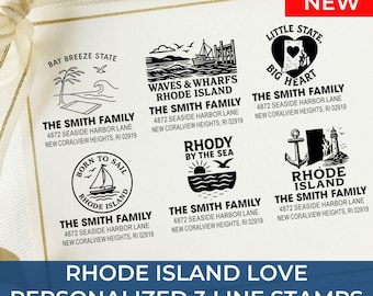 Minimalist Rhode Island Address Stamp: 25+ Design Styles
