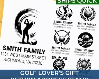 Personalized Golf Ball Limited Edition Address Stamp with Custom Name & Tee – Ideal for Golf Enthusiasts, Coaches, and Golf Team Gifts