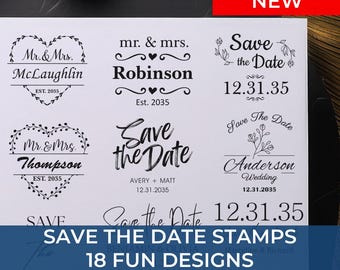 Mr and Mrs Stamp, Save the Date Stamp, Custom Self-Ink Stamp, Stamp for Wedding, Letter Stamp, Perfect for Wedding Gift or Wedding Favor