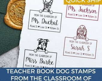 New Teacher Gift | Personalized Book Stamp | Teacher Stamp