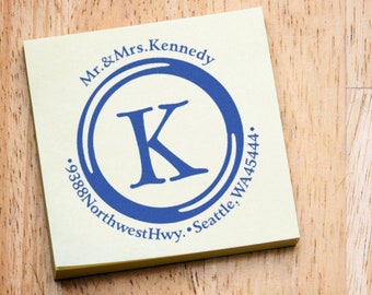 Custom Initial Address Stamp- Personalized Housewarming Gift