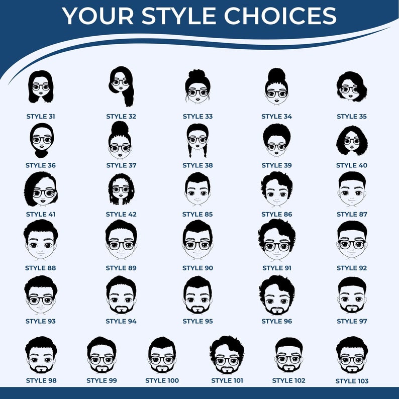 Teacher Avatar Stamp options for Personalized Classroom Supplies. Ideal Inspirational Teacher Gifts for a Teacher's Birthday. Features diverse styles to customize gifts and enhance classroom creativity.
