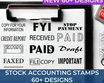 Office Accessories, Self-Inking Stamps for Bookkeeping, AR, AP and Accounting, Posted Stamp, Paid, Past Due, Approved, Rejected, Client Copy