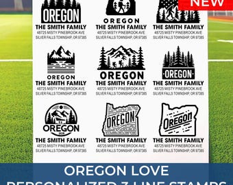 Modern Oregon Address Stamp: 25+ Design Styles