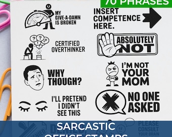 Sassy Office Stamp Personalized Desk Accessory, Office Humor Stamp Gift, Unique Funny Work Stamp for Coworkers and Bosses