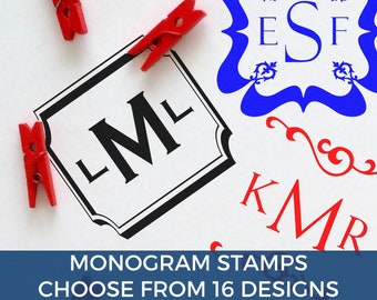 Custom Initials Stamp (3 Letters) - Monogram Stamps