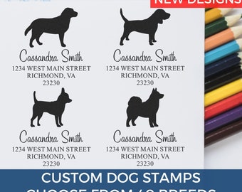 Personalized Dog Return Address Stamp | Rubber Stamps