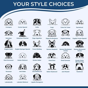Custom rubber stamp featuring various dog breeds, perfect as a dog lover gift. Choose your pet print stamp style from options like Corgi, Dachshund, and Golden Retriever. Ideal for personalized stationery or crafting projects.