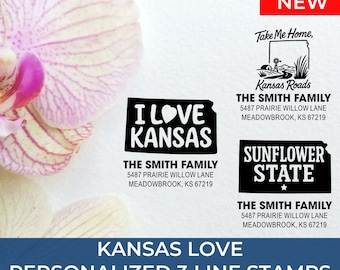 Personalized Kansas Address Stamp: 25+ Design Styles