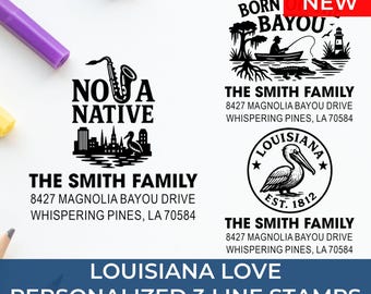 Elegant Louisiana Address Stamp: 25+ Design Styles