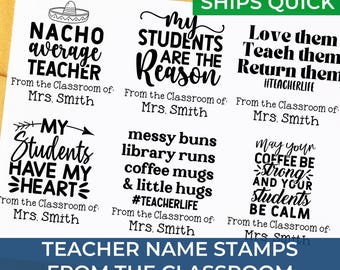 Self Inking Teacher Unique Stamp – Custom Teacher Feedback Stamp, Personalized Classroom Grading Tool, Teacher Custom End Year Gift