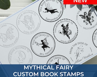 Fantasy Fairy Book Personalized Stamp - Embossing Seals