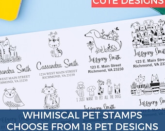 Personalized Address Stamp - Pet Stamp, Dog Stamp,Cat Stamp