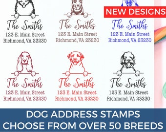 Personalized Dog Address Stamp | Custom Rubber Stamps