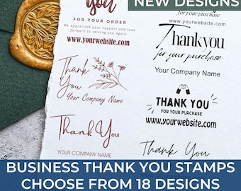 Custom Thank You Stamp, Ink Stamp Custom, Self-Ink Stamps, Personalized Thank You for Your Purchase Stamp, Gift Tags Stamps, Business Stamp