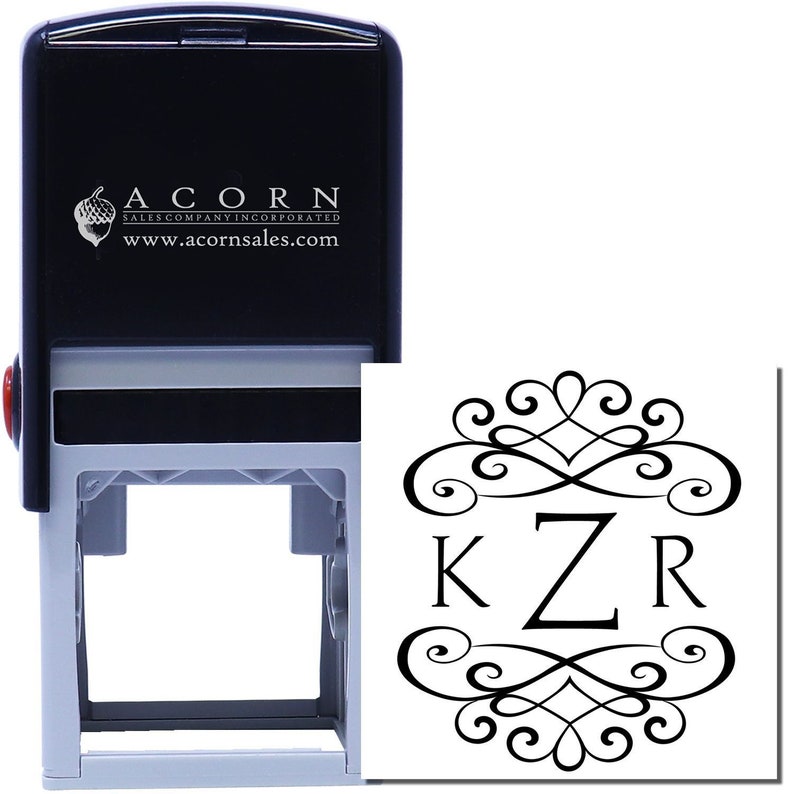 Unique wedding stamp featuring elegant monogram design, perfect as a wedding invitation accessory. Ideal for personalized gifts, adding a special touch to your wedding stationery and keepsakes.