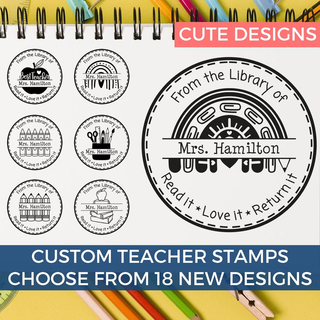 Custom Self-Inking Teacher Stamp - Butterfly Design Homework Grading Motivation Comments