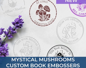 Mystical Mushroom Custom Library Stamp - Embossing Seals