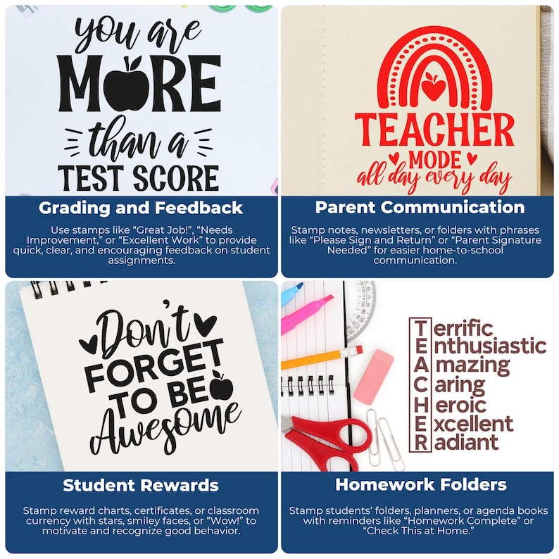 Real-world application of self-inking stamp showing personal mail