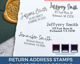 Custom Modern Return Address Stamp - Personalized Stamp