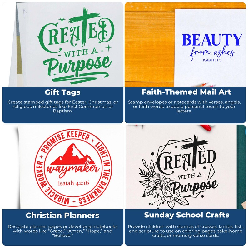 Tutorial image of personalized stamp showing professional appearance