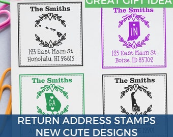 Perfect for Personalized Gifts for Him - New Address Stamp