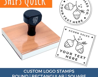 Business Logo Stamp with Custom Art - Custom Rubber Stamp
