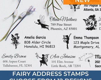 Mystical Fairy Personalized Address Stamp - Pixie Stamps