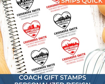 Custom Football Return fast shipping Address Stamp – Personalized Sports Stamp, Unique Gift for Football Lovers, Housewarming, Wedding