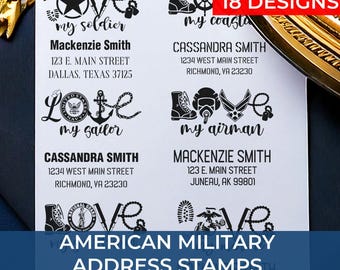Veteran Homecoming Address Stamp, Customized Address Stamp, Military Family Custom Self-Inking Stamp, Patriotic Gift Idea
